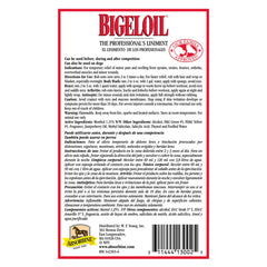 Absorbine Bigeloil liniment applied to a horse for post-workout refresh.