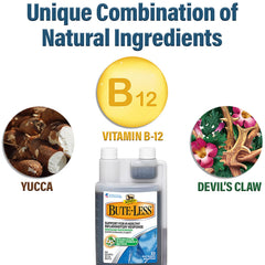 Absorbine Bute-Less on a horse in a stall suggests gentle daily support.