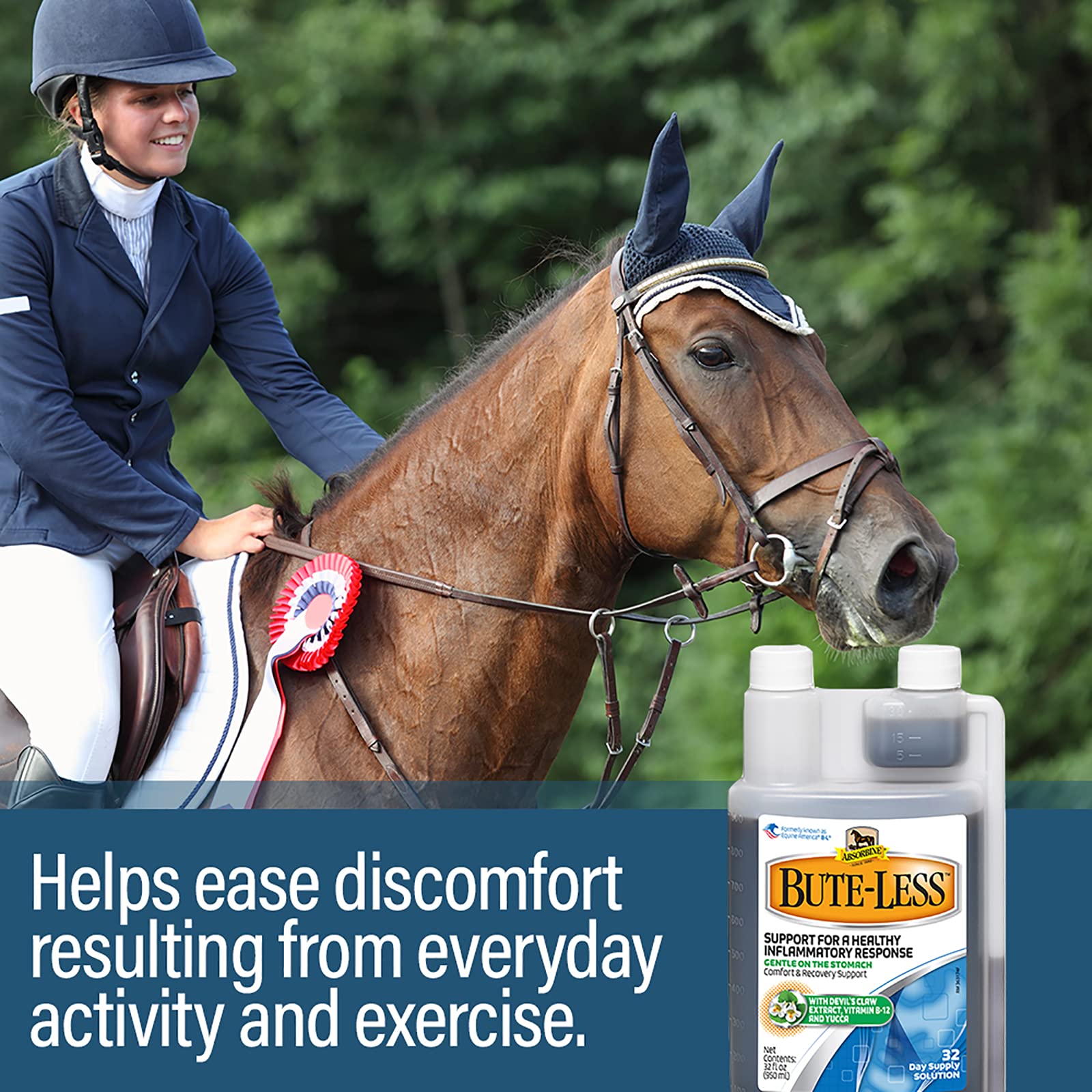 Absorbine Bute-Less ingredients vitamin-b-12 emphasize daily vitality support.