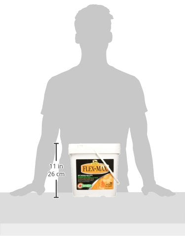 Absorbine Flex+Max dosing scoop demonstrates simple daily administration for horse care.