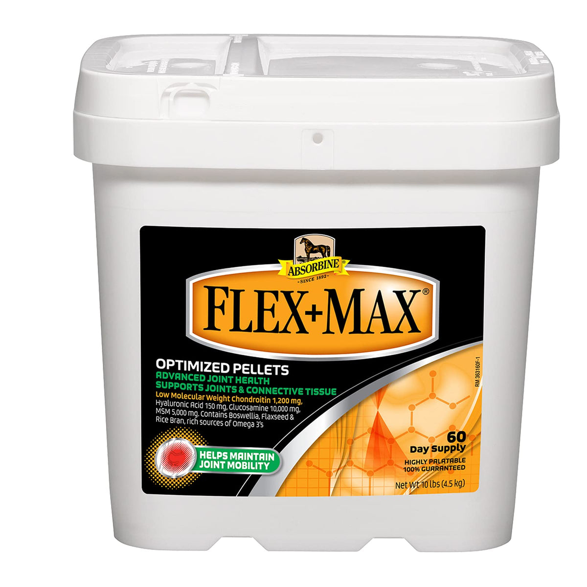 Absorbine Flex+Max pellets bottle-front for easy daily joint support.