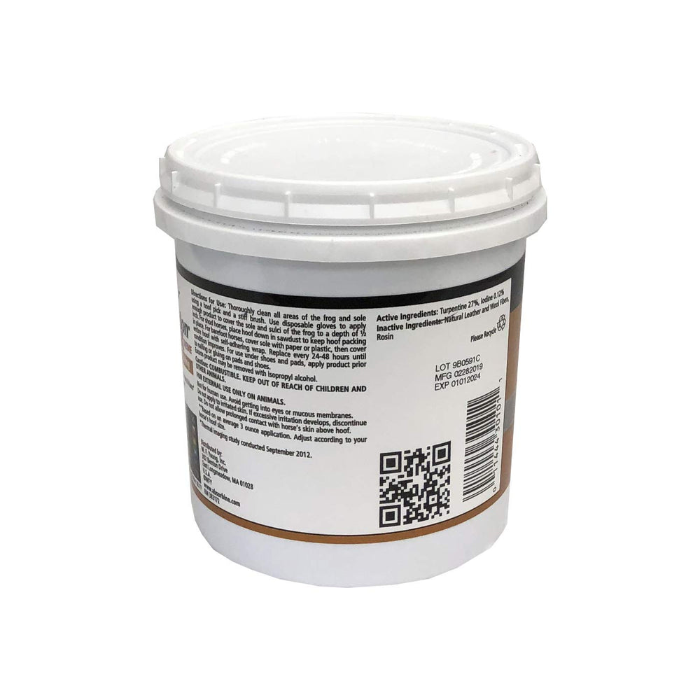 Absorbine Hooflex Magic Cushion Xtreme in-use on a hoof to reduce heat