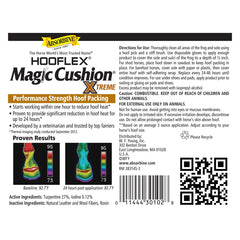 Absorbine Hooflex Magic Cushion Xtreme packaging highlights value and fast relief