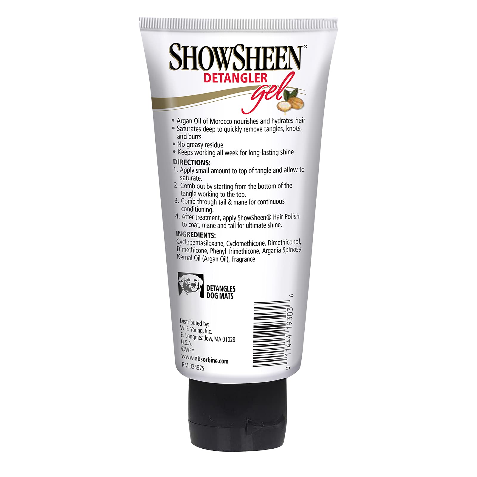 Absorbine ShowSheen Detangler creates a glossy, silky finish that lasts days.