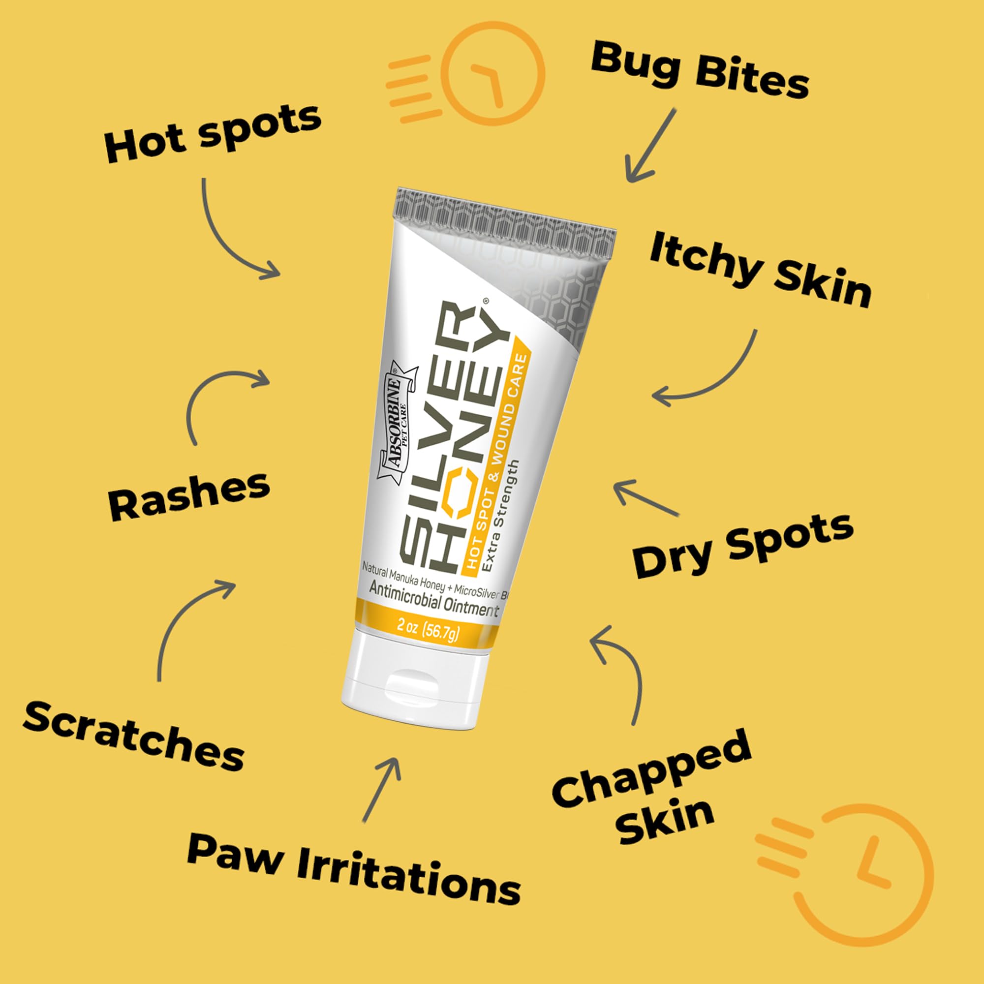Absorbine Silver Honey microsilver-bg action showing antibacterial protection.