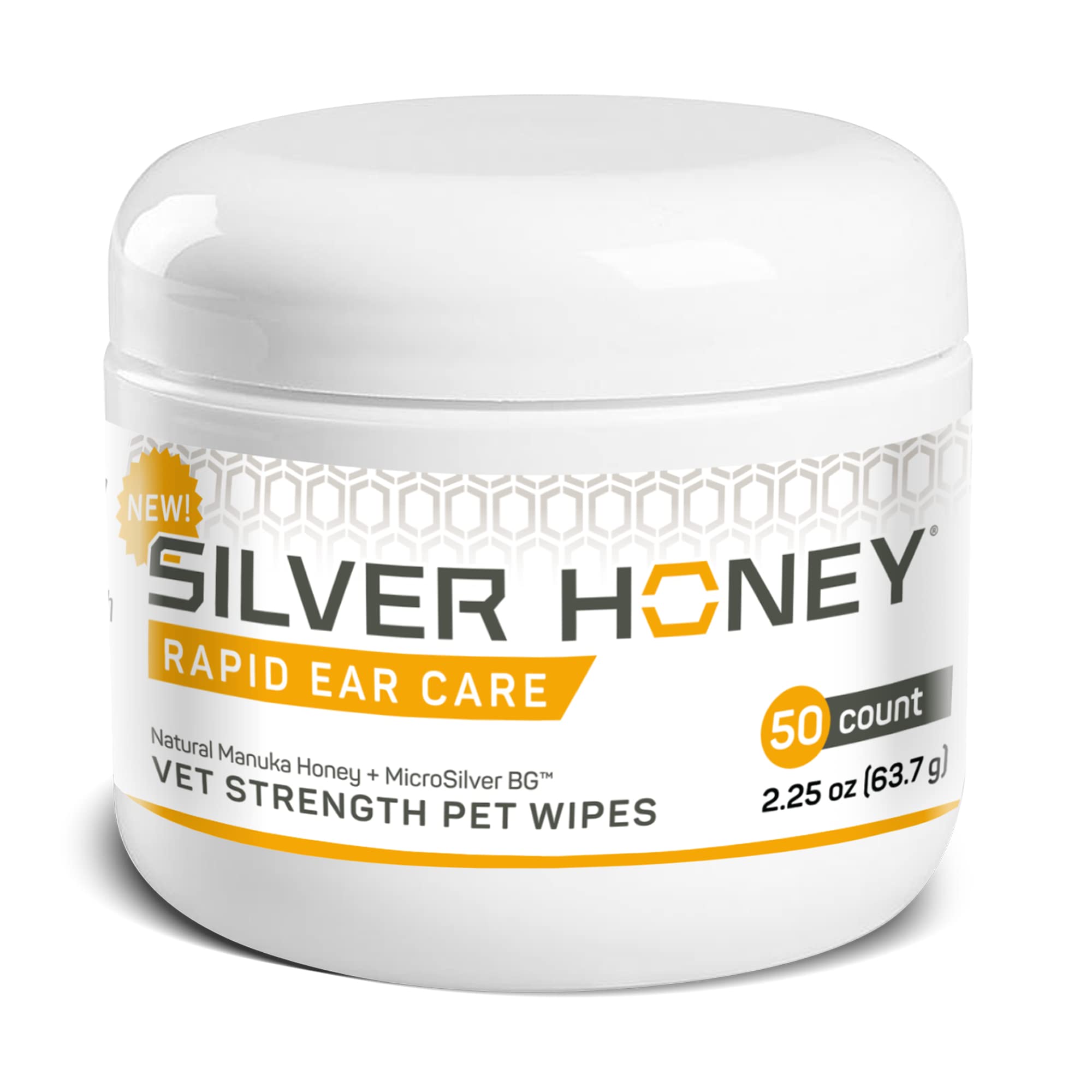 Absorbine Silver Honey ear wipes assist in vet-recommended routine maintenance.