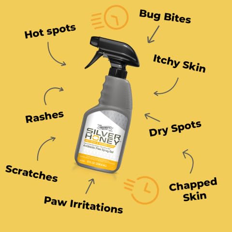 Absorbine Silver Honey spray gel applied touch-free on sensitive areas