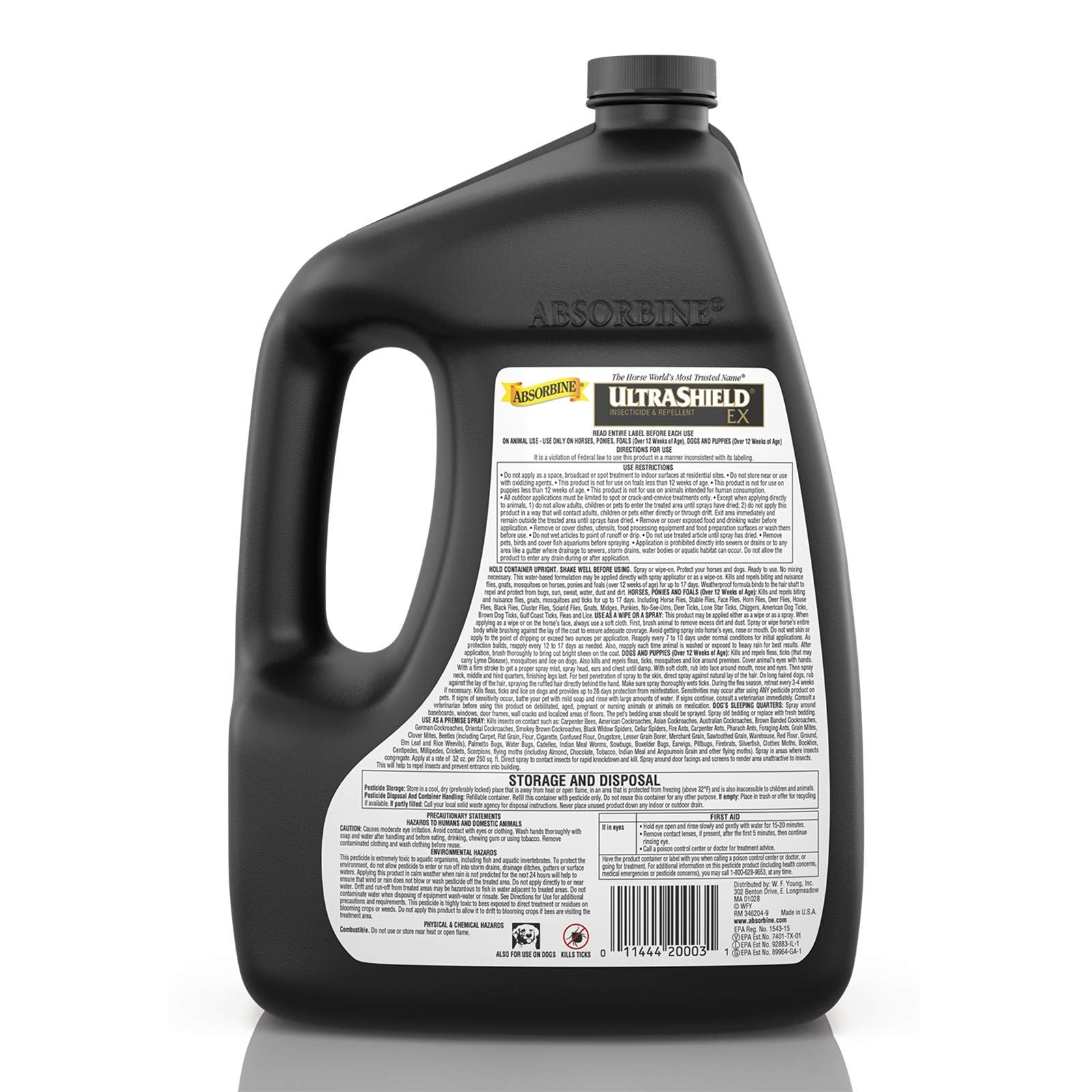 Absorbine UltraShield EX applied in a dog yard for premises protection