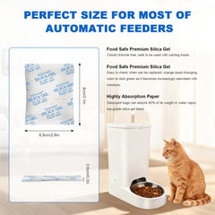 Absorbking desiccant bag fits common feeder compartments for dry food