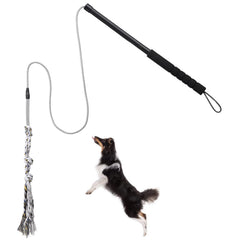 ABtool Flirt Pole demonstrates durable construction for long outdoor play with energetic dogs.