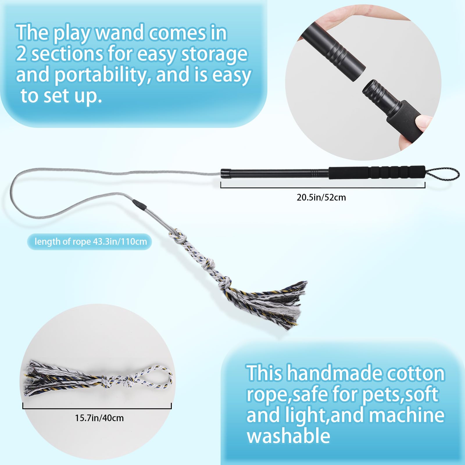 ABtool Flirt Pole fleece lure adds soft, washable attraction for engaging chases.