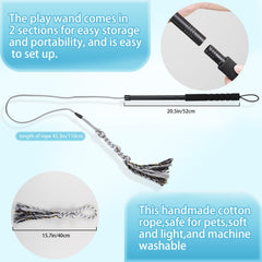 ABtool Flirt Pole fleece lure adds soft, washable attraction for engaging chases.