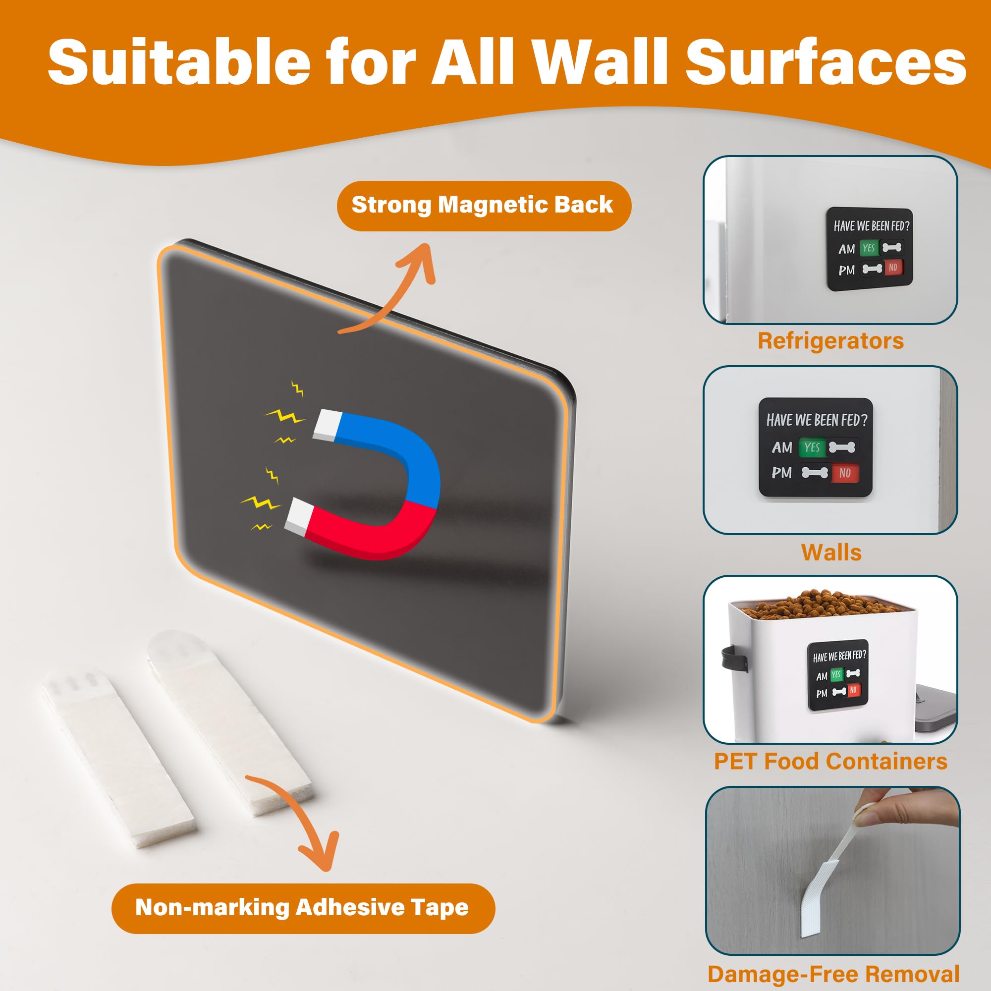 Abudada two-sliders allow quick AM and PM feeding updates.