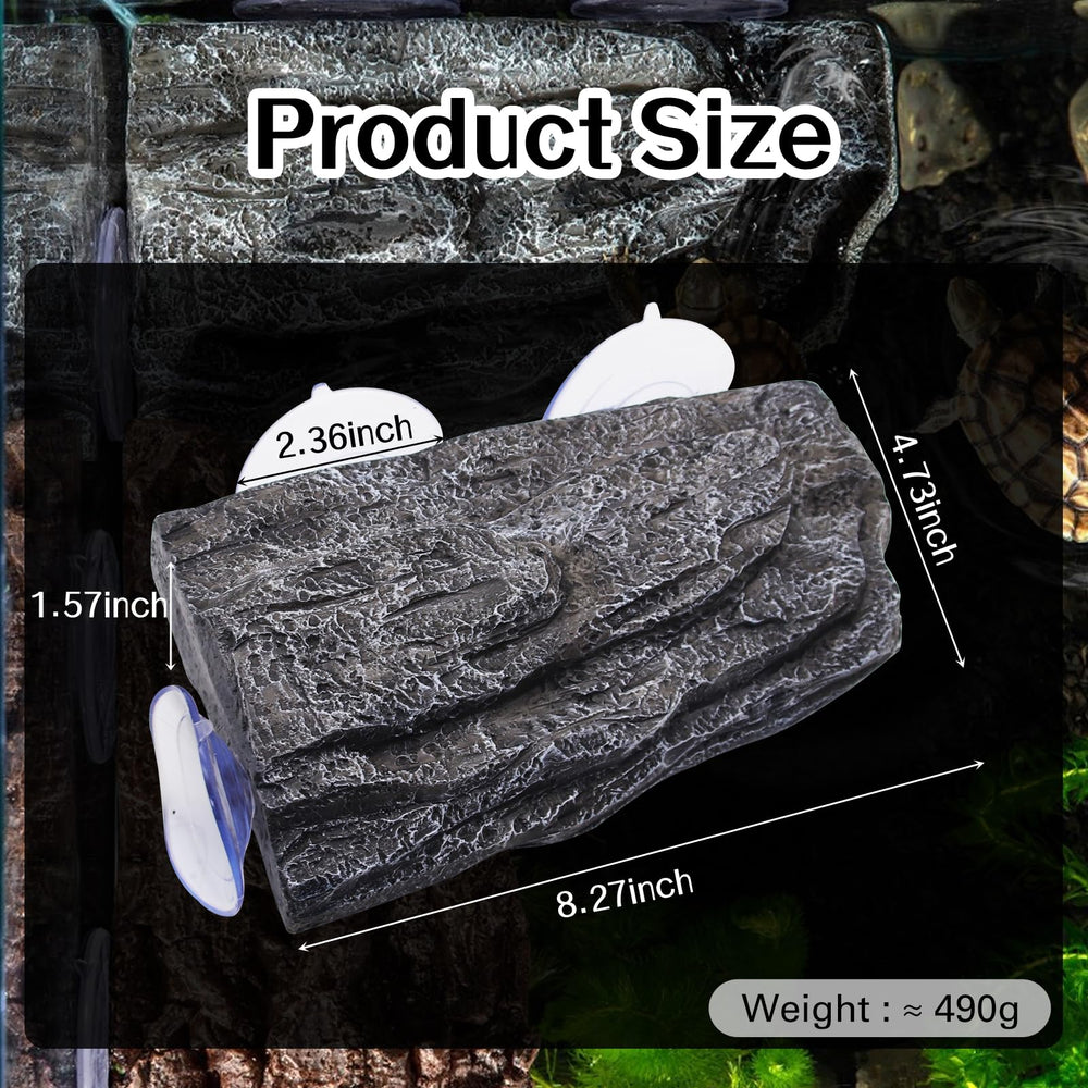 Abustle pig Turtle Basking Platform simulated-rock texture enhances naturalistic terrarium feel