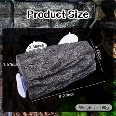Abustle pig Turtle Basking Platform simulated-rock texture enhances naturalistic terrarium feel