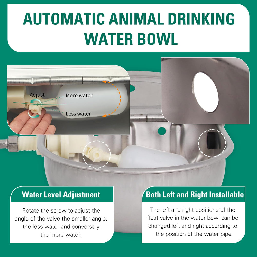 Abustle pig water bowl filter entrance indicates cleaner incoming water