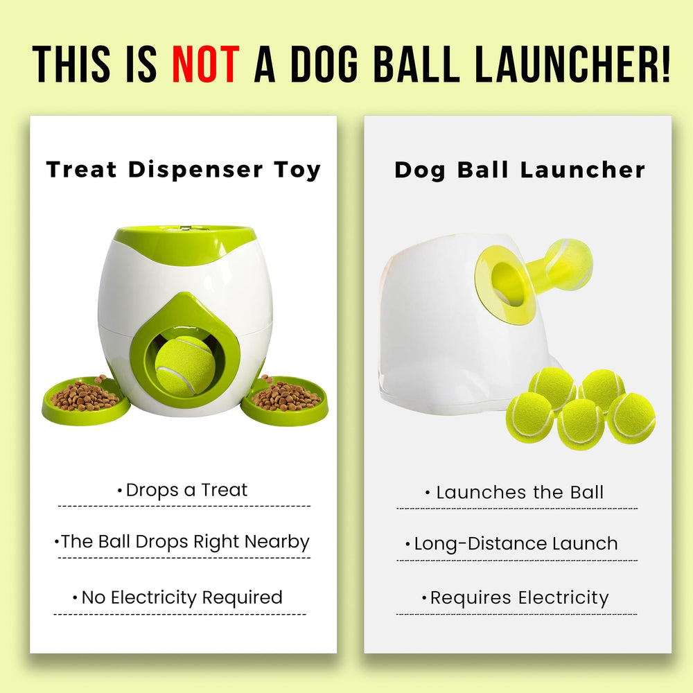 ABUUL ABULL dog playing fetch with puzzle toy and reward release.