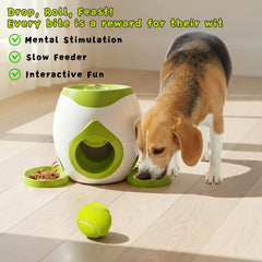 ABUUL ABULL treat dispenser dog toy with visible reward mechanism.
