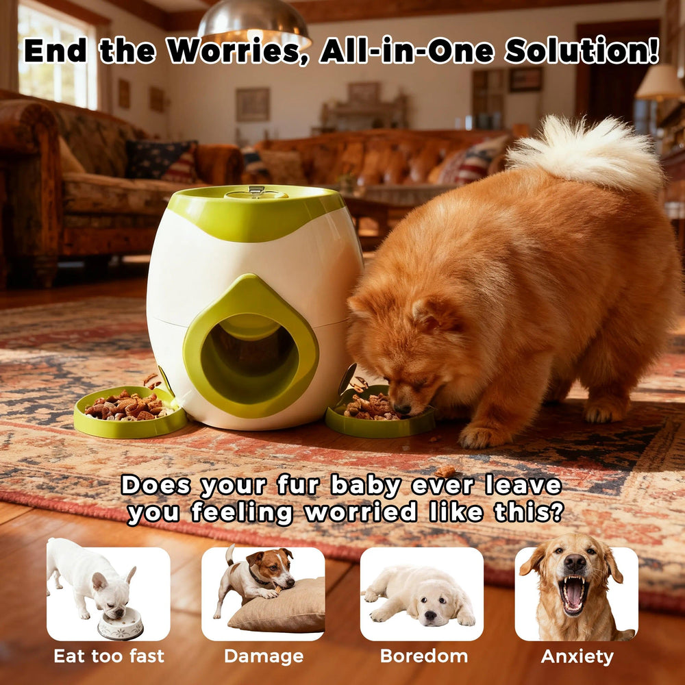 ABUUL ABULL slow-feeder dog toy in action for mindful eating.