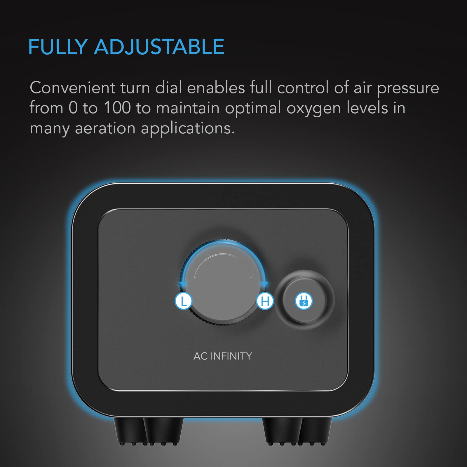 AC Infinity Air Pump 45GPH in-situ aquarium setup showcasing quiet operation.