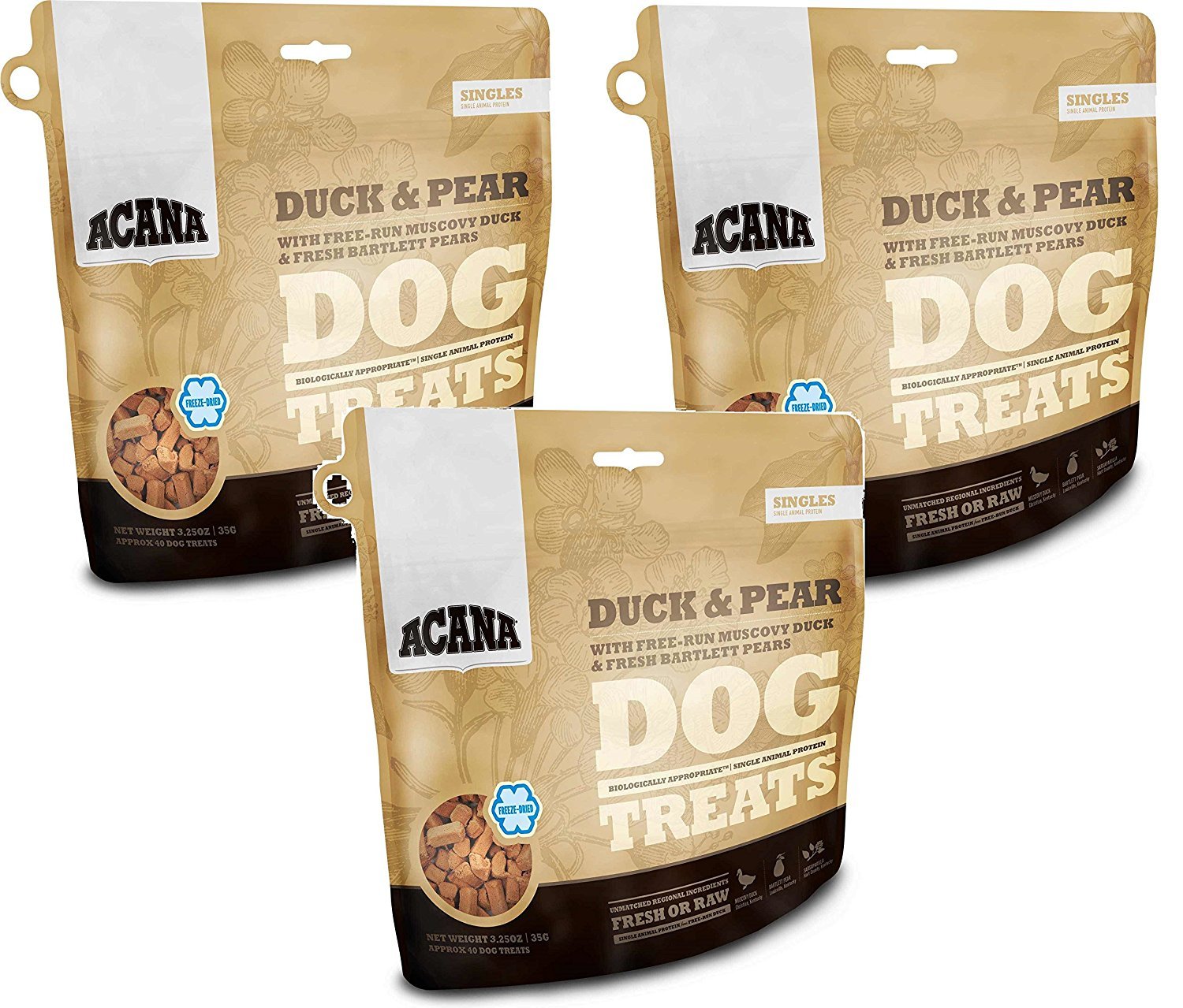 ACANA Duck and Pear Dog Treats 3-pack image – single-protein rewards for dogs