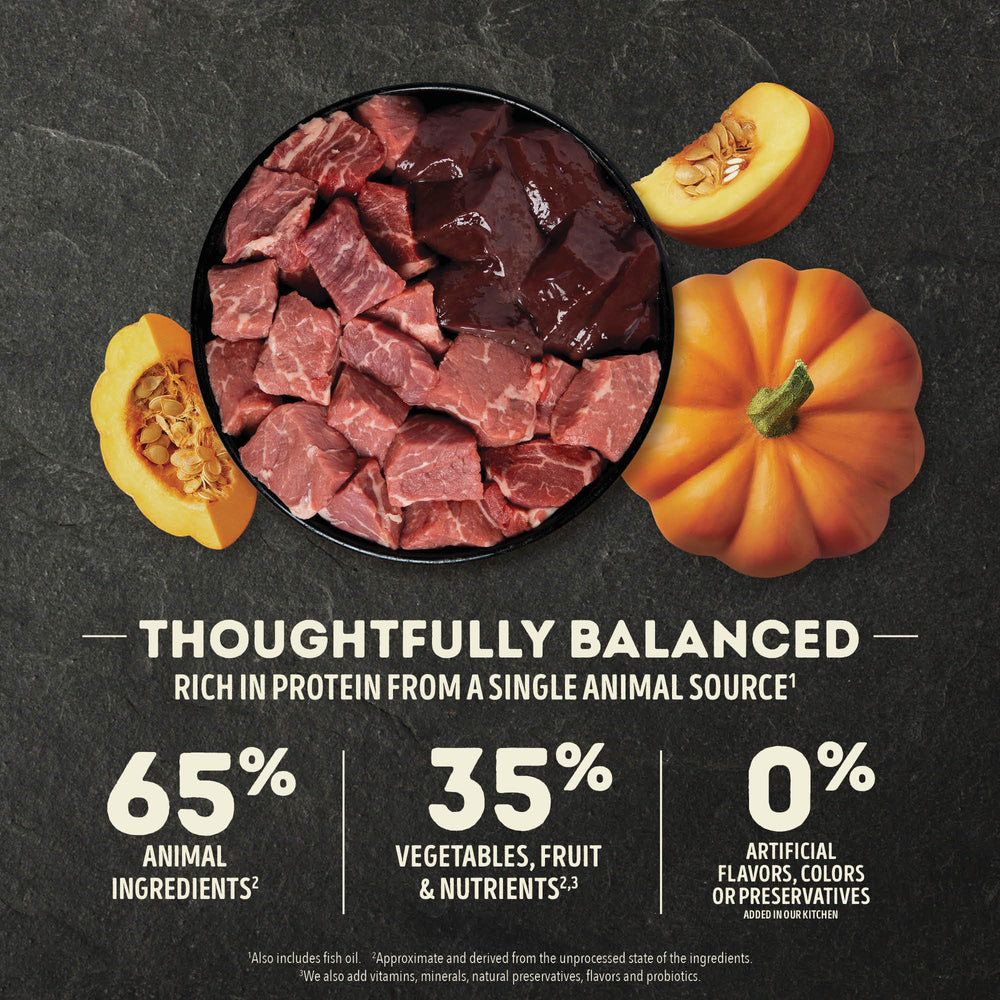 ACANA Singles pumpkin-sweet-potato-digestive-support image shows fiber-rich veggies.