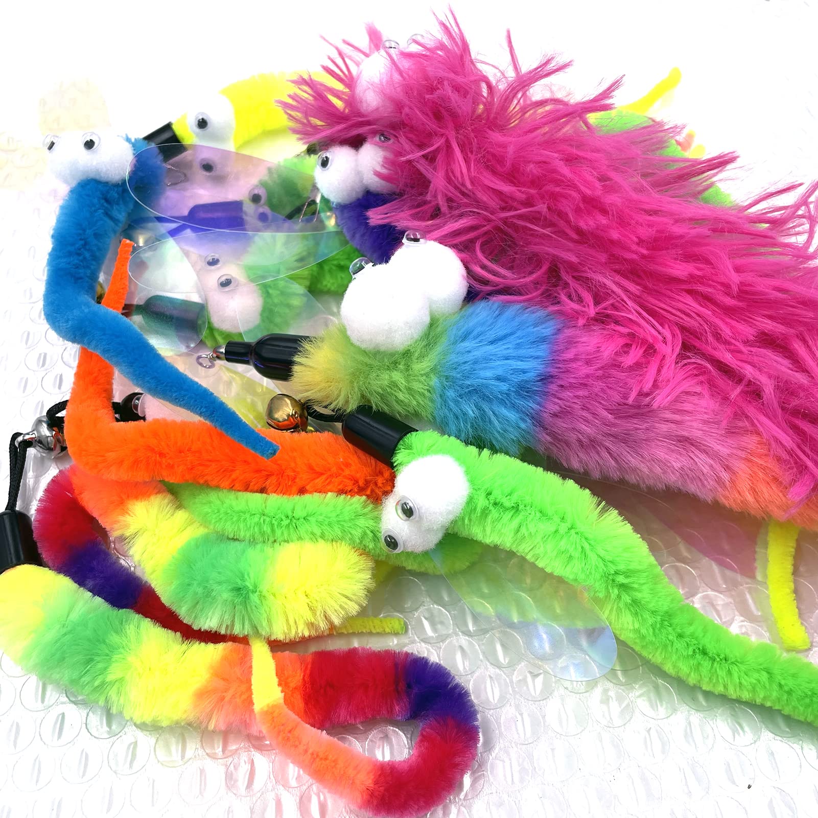 AcceLeah cat worm teaser dragonfly big eyes sparkle attract attention during hunts.