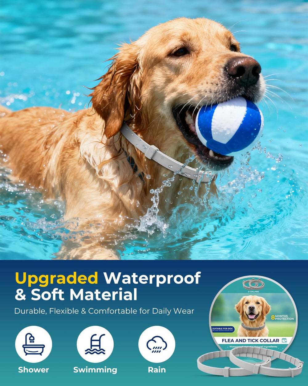 Accecraft flea collar waterproof test demonstrates durability through baths and rain