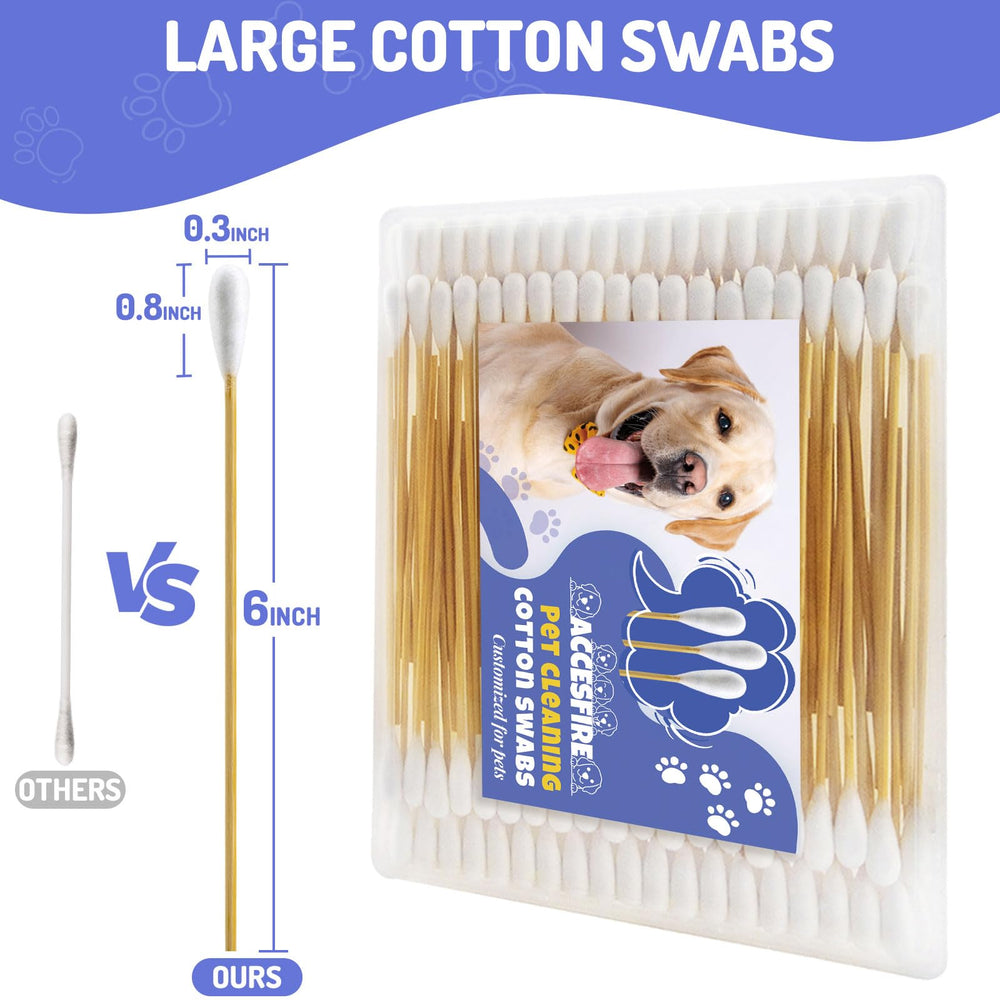 Accesfire large cotton swabs suitable for paw salve application and ear care.