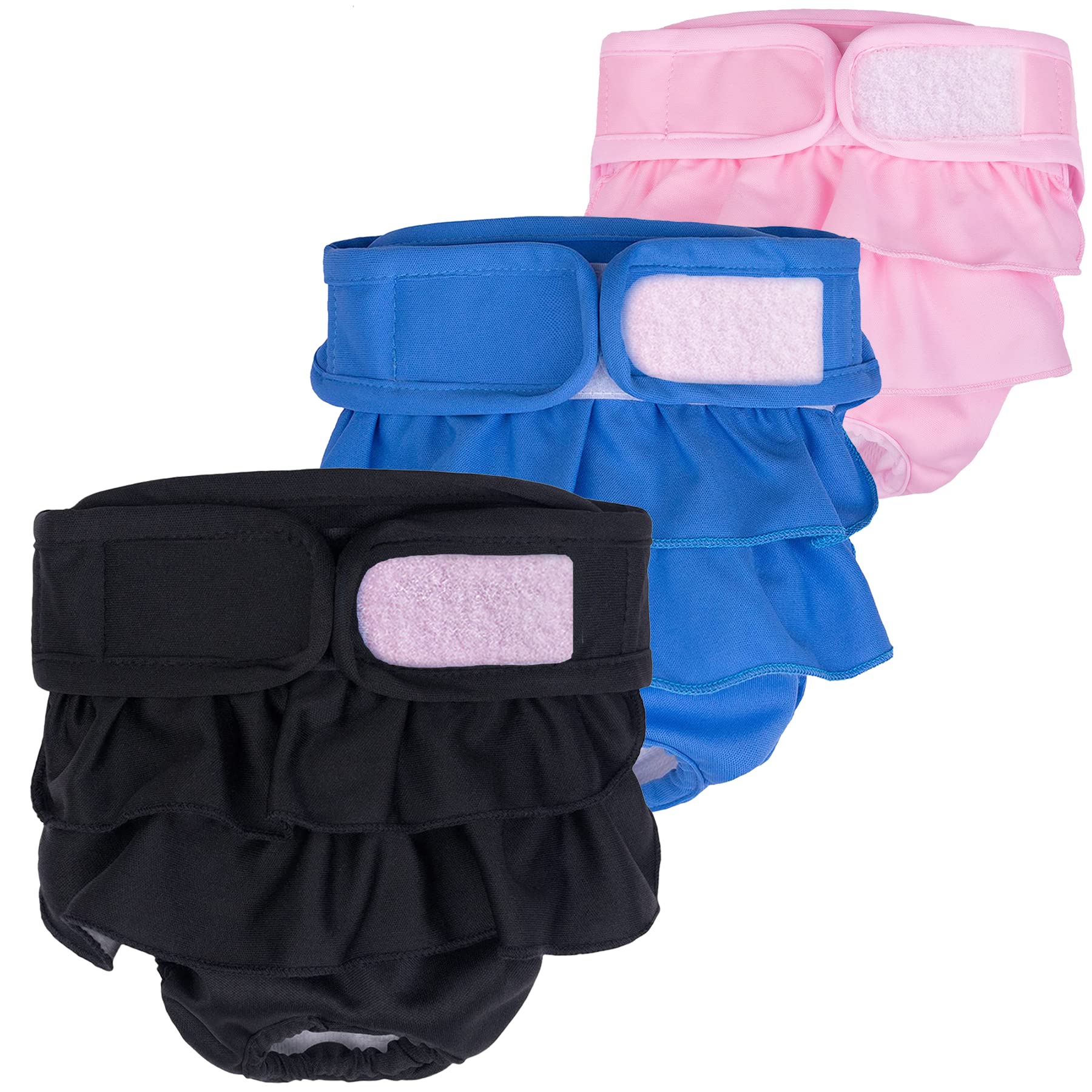 ACDOK washable female dog diapers with waterproof outer layer protect floors from leaks