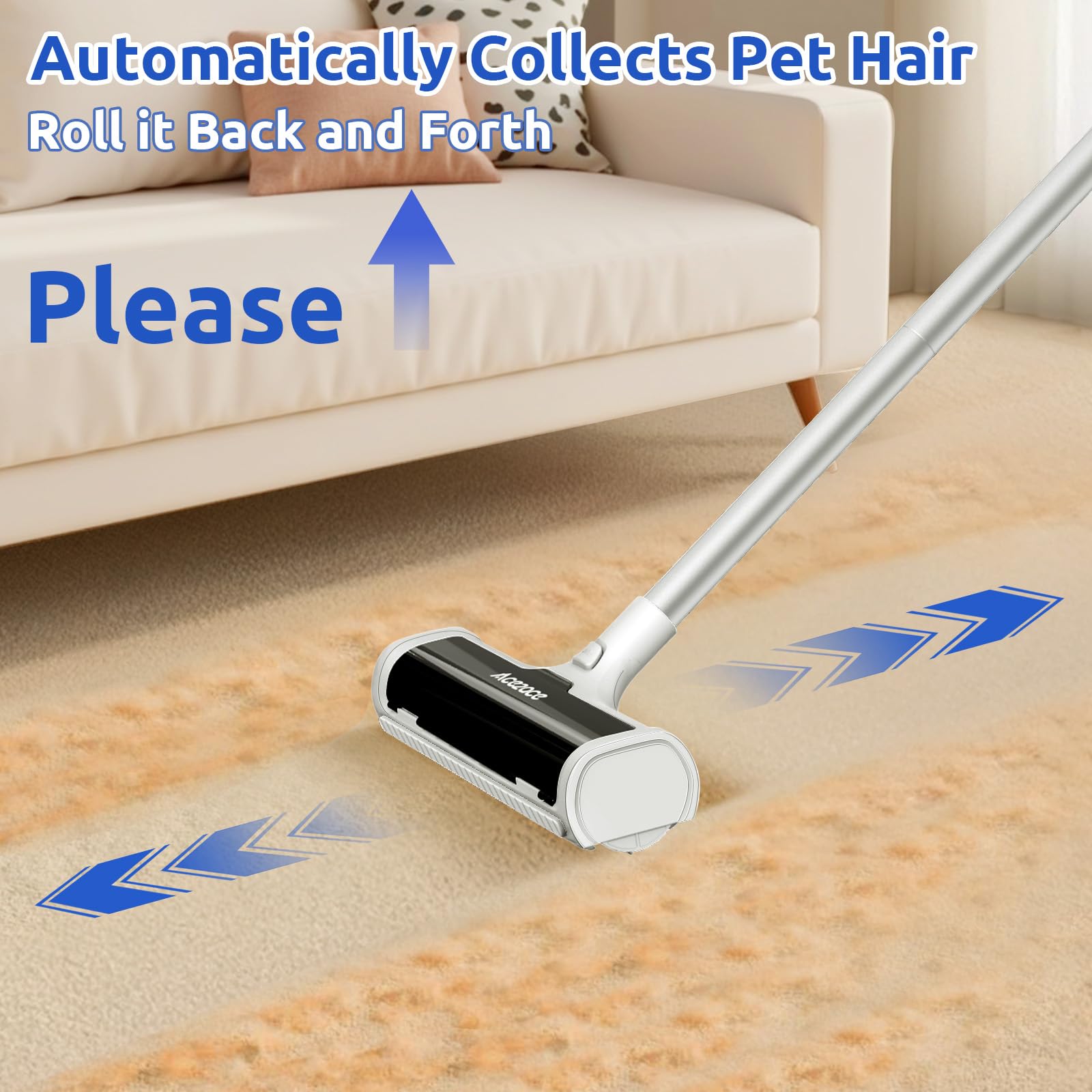 ACE2ACE A3 Pro demonstrates automatic hair collection during rolling