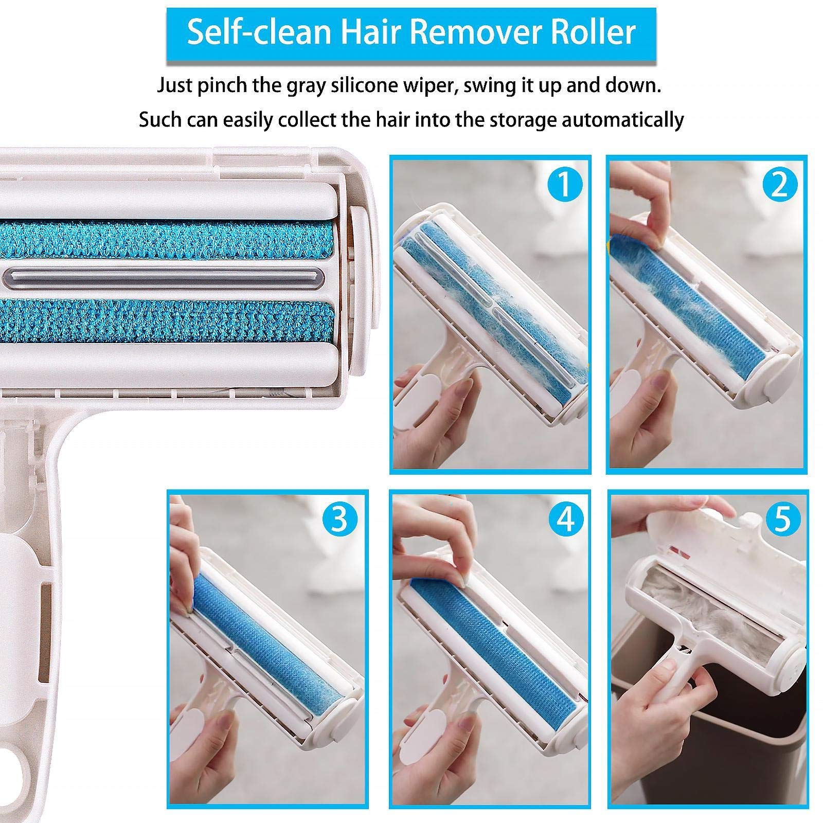 ACE2ACE pet hair remover ergonomic handle reduces hand fatigue