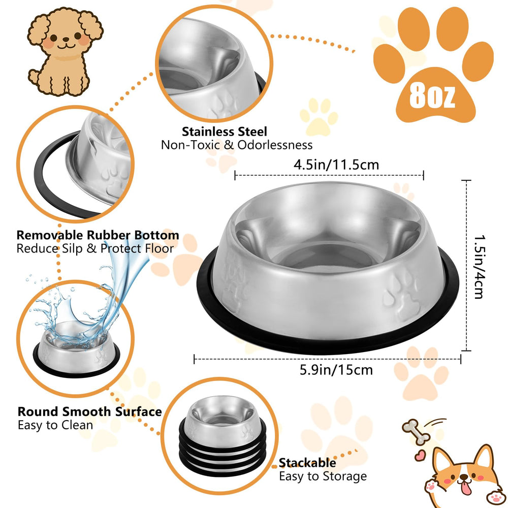 ACEONE water bowl in stainless steel is easy to refill.