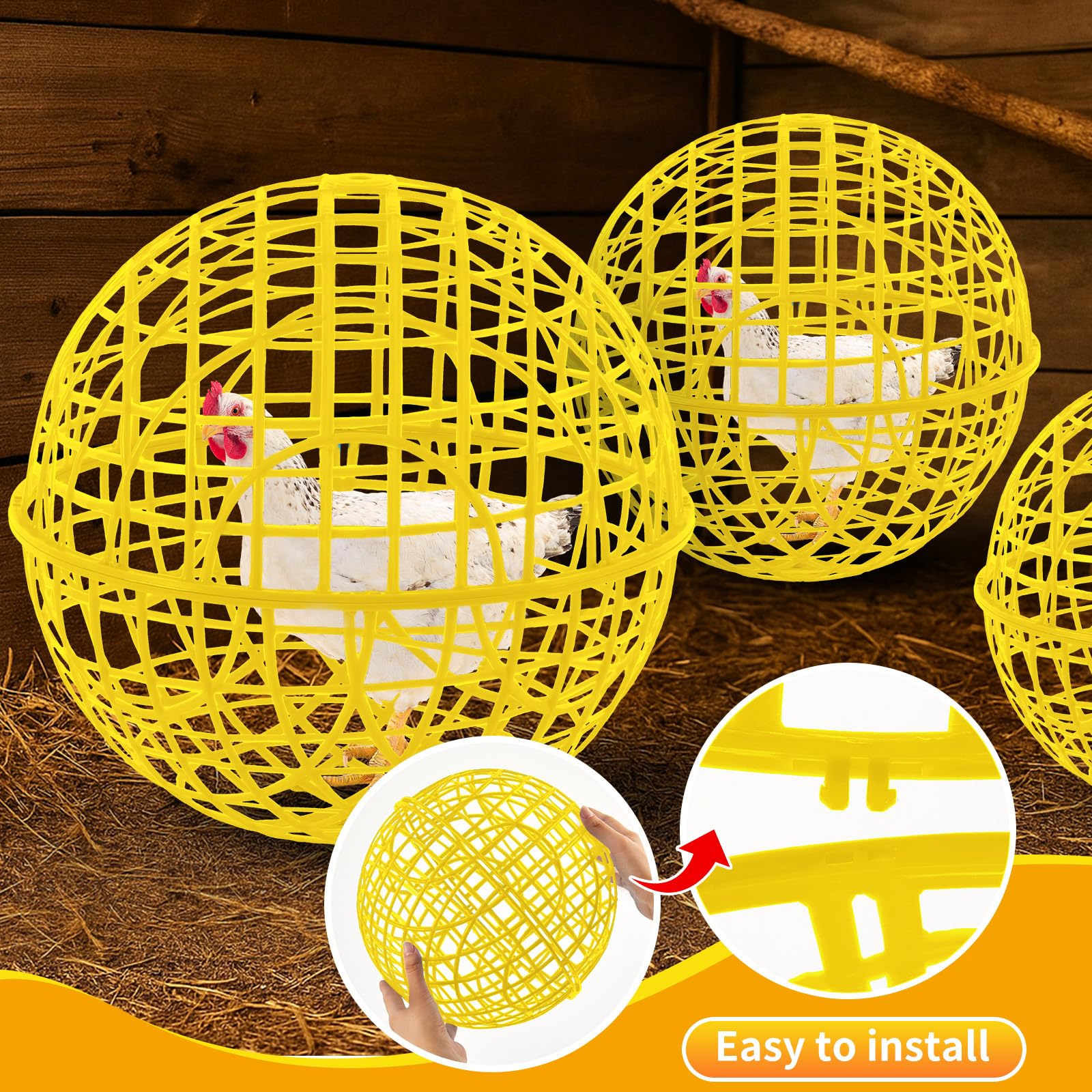 AceOrbit round cage ideal for chickens, rabbits, ducks for exercise and exploration