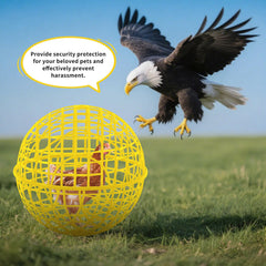 AceOrbit yellow plastic round cage supports multiple small animals safely