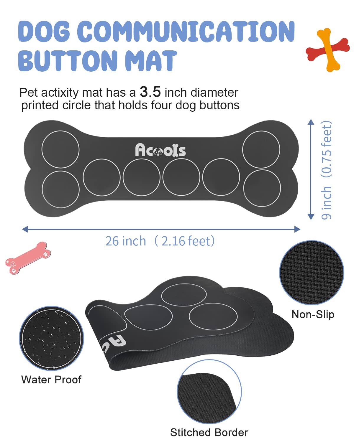 Acools 48 scene stickers expand play ideas and interaction with your dog.