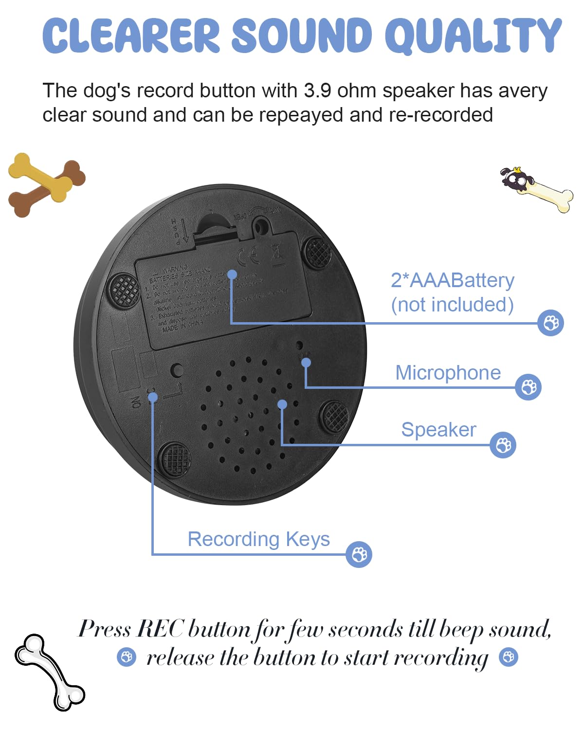 Acools durable ABS plastic construction withstands paw taps and daily use.