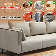 Acostop easy-peel adhesive lets you apply quickly without leather damage.