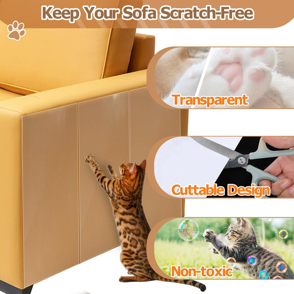 Acostop no-pins design image demonstrates pin-free protection for leather surfaces