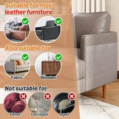 Acostop transparent close-up shows clear PVC blending with leather furniture