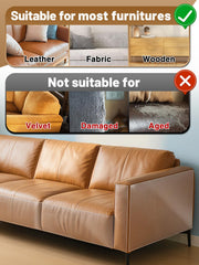 Acostop transparent protector blends with leather furniture
