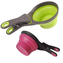 Acronde collapsible pet scoop 1 cup measurement for precise feeding