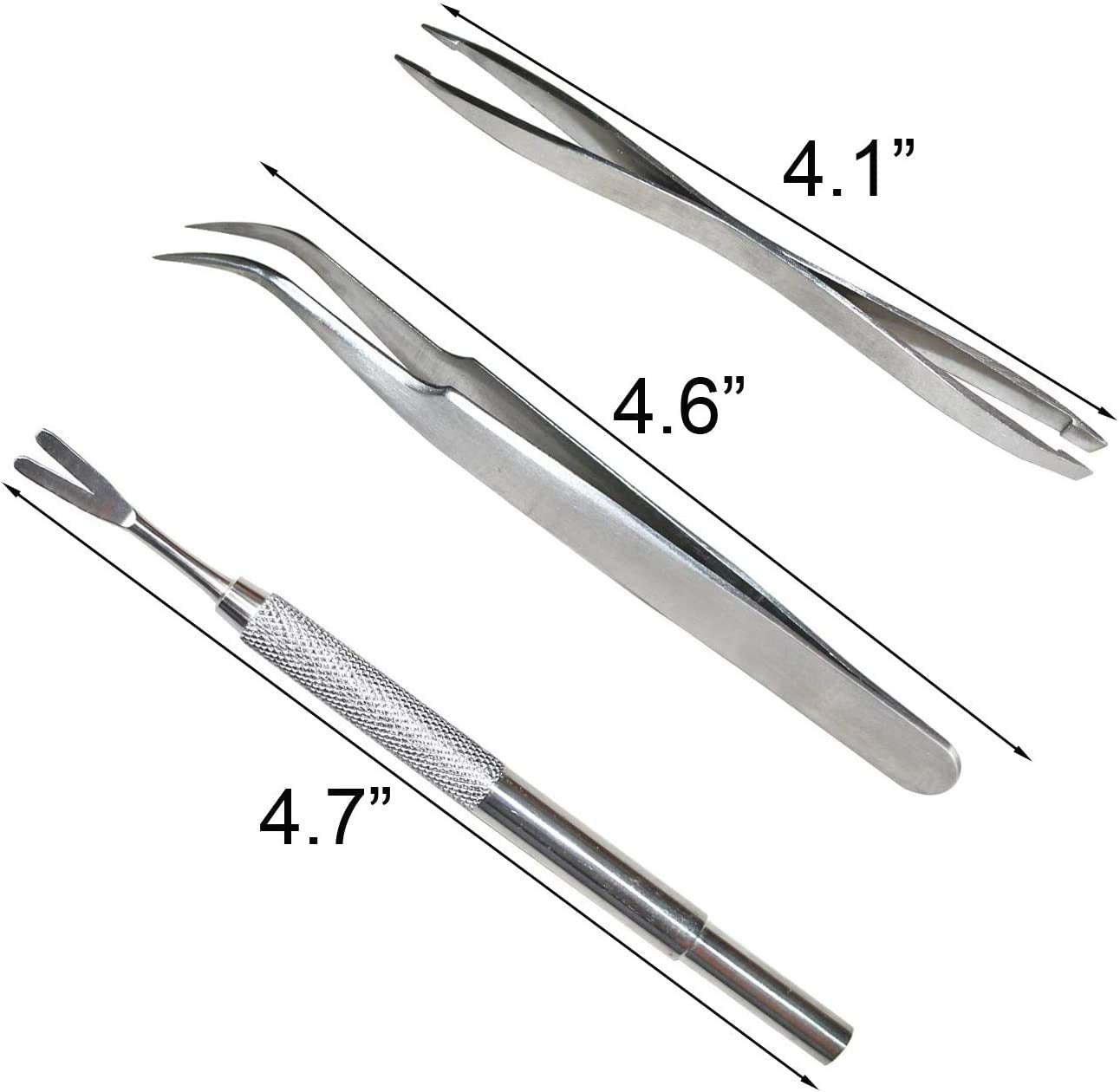 Acronde double-ended tweezer removing smaller ticks from a pet