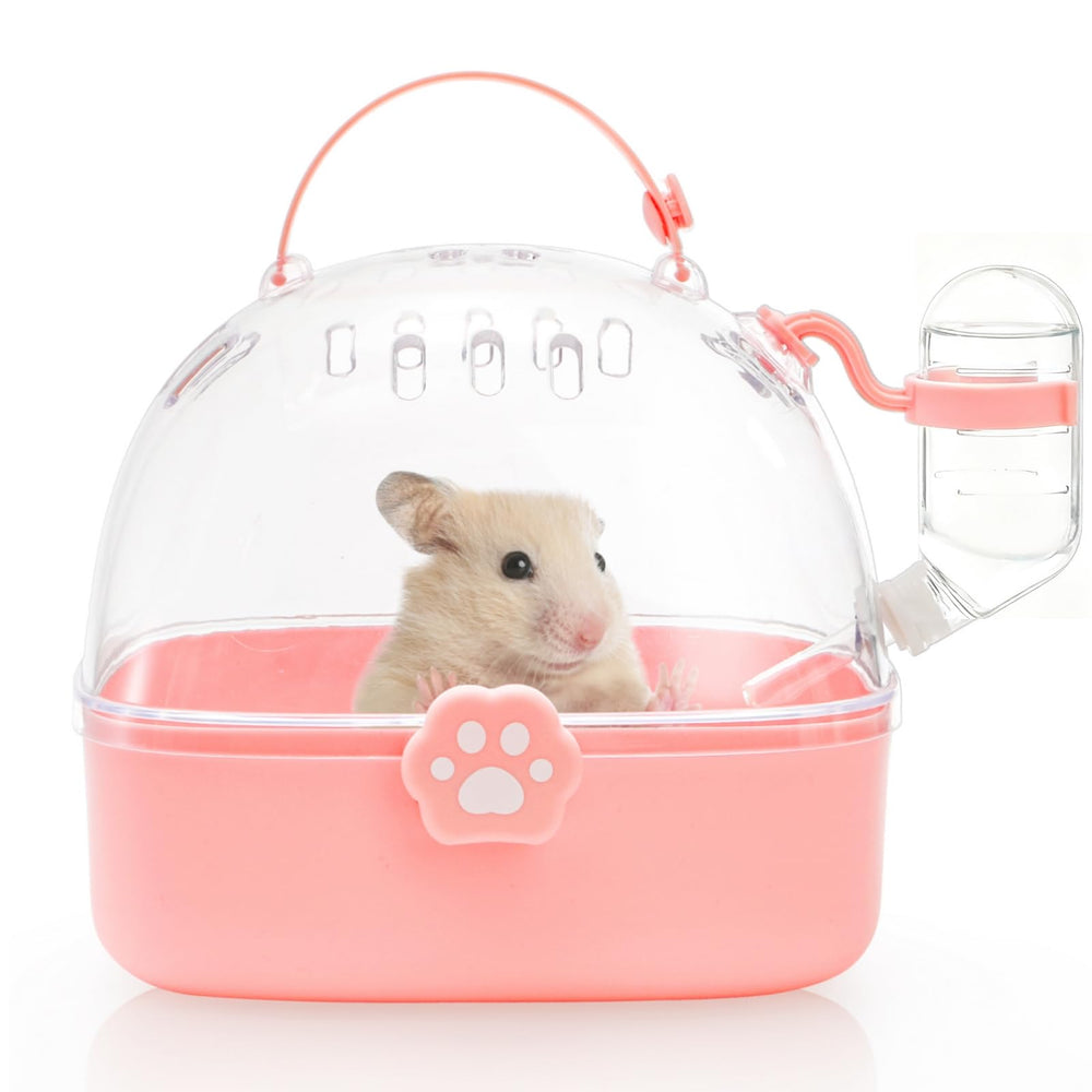 Acshio hamster carrier cage with handle, easy to carry during short trips with your small pet.