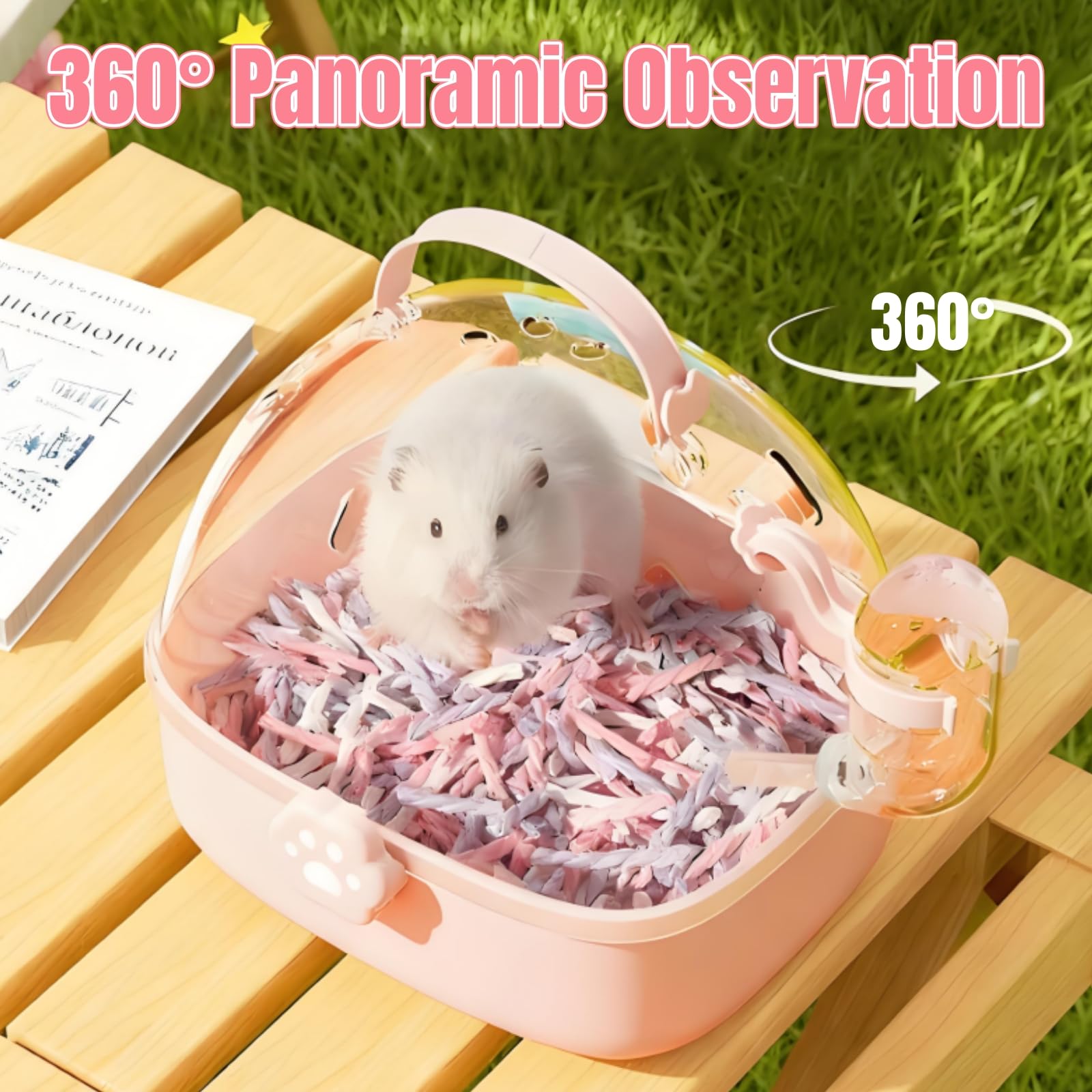 Acshio hamster carrier supports small-pet versatility for gerbils, hamsters, and more.
