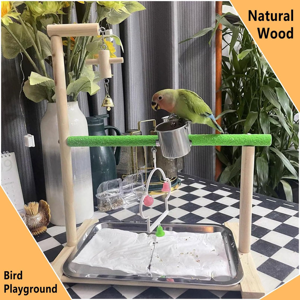 Acsist Bird Playground dimensions 14x9x17.3 inches fit compact spaces.
