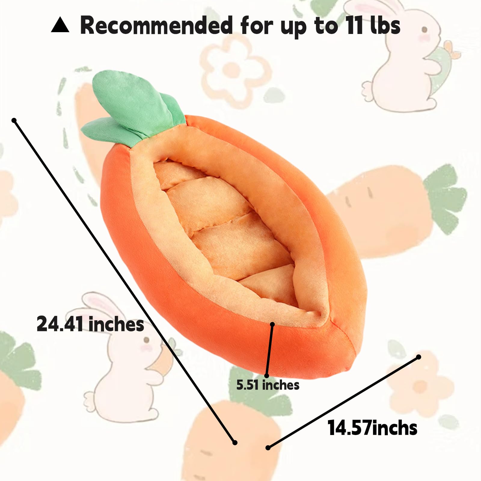 Acsist Bunny Bed raised edges support head and neck for secure cuddling