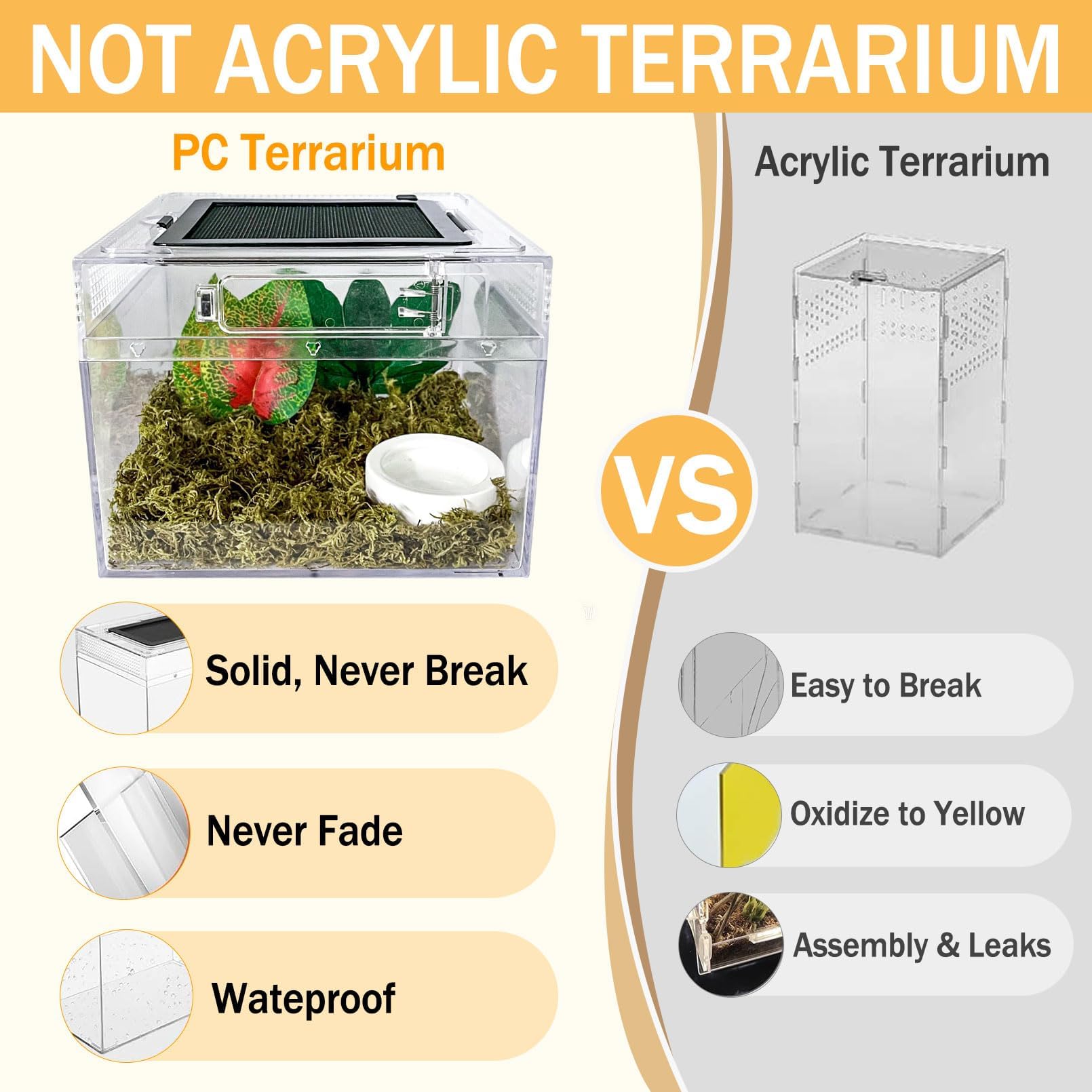 Acsist Reptile Terrarium ventilation view shows airflow for stable temps.
