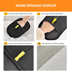 ACSYAX Pet Hair Removal Glove on couch demonstrates immediate fur lifting and sofa refresh