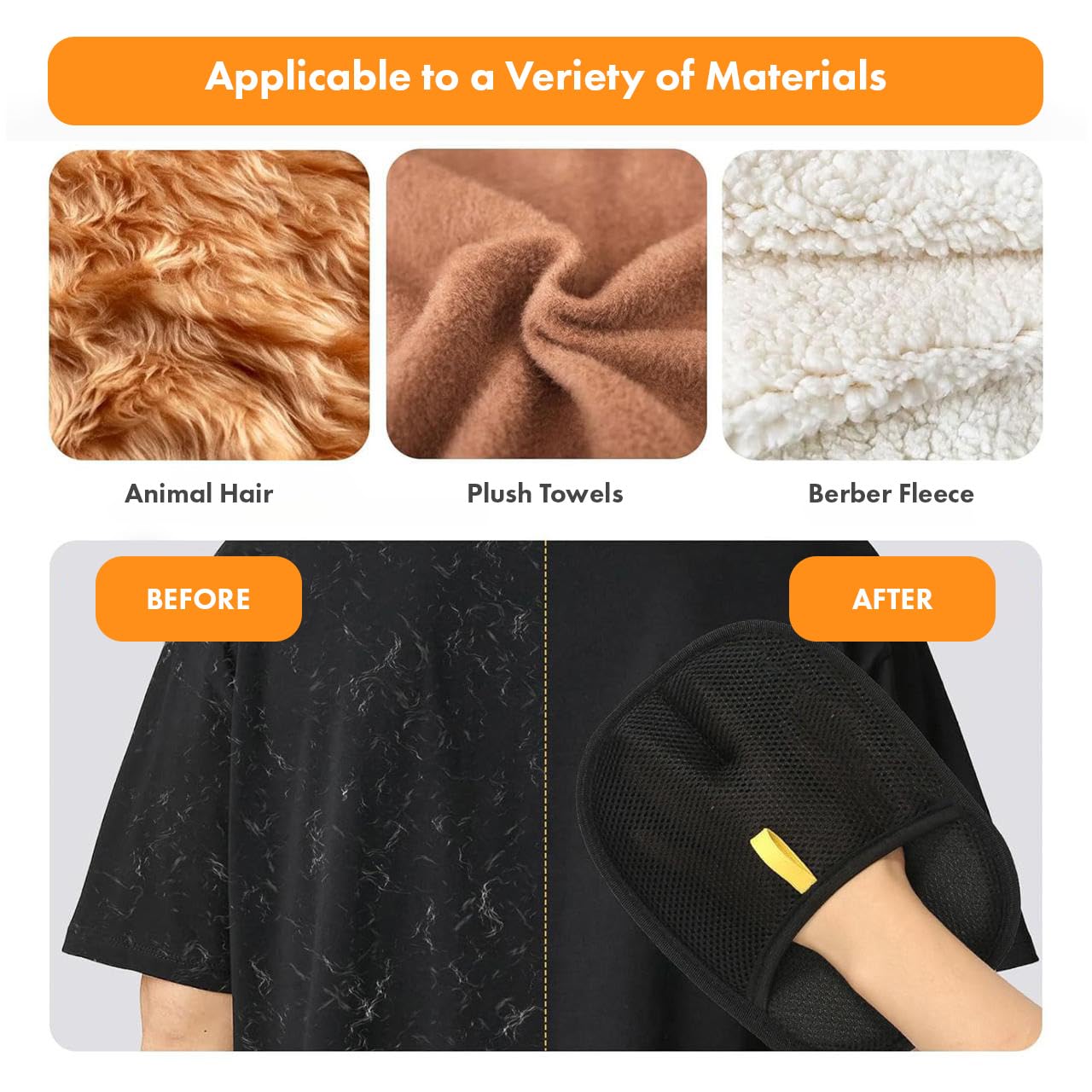 ACSYAX Pet Hair Removal Glove washable design makes eco-friendly maintenance simple